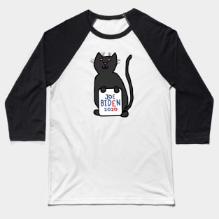 Cute Cat with Joe Biden 2020 Sign Baseball T-Shirt